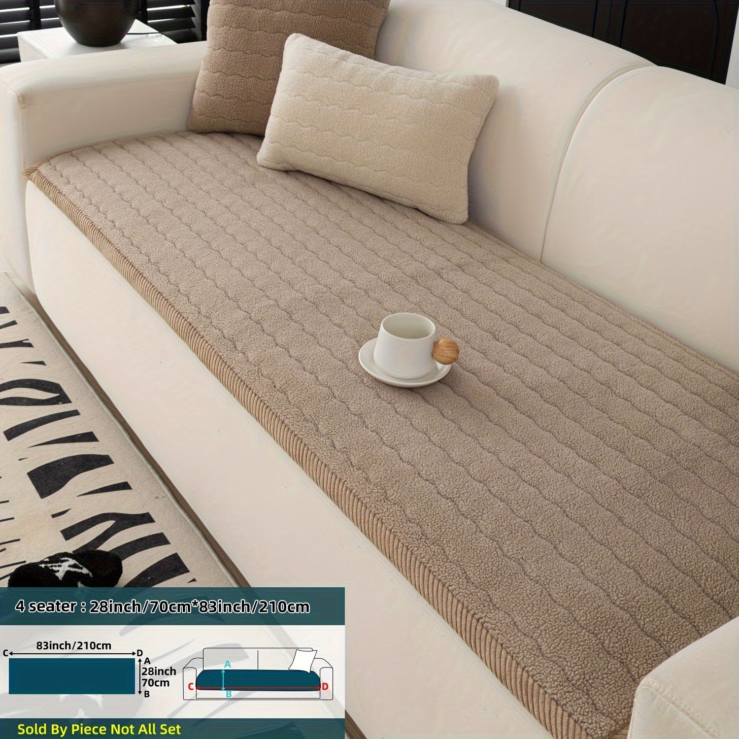 Bohemian Style Washable Pet-Friendly Non-Slip Sofa Cover for Living Room and Office