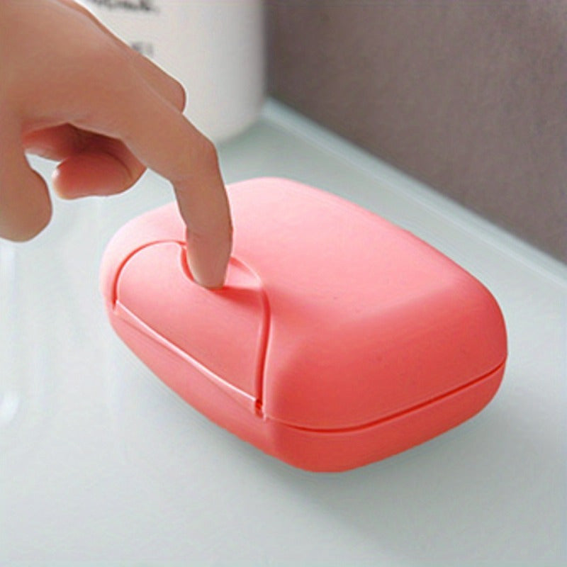 2 Portable Travel Soap Dishes Water-Resistant Case Locking Mechanism