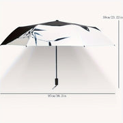 Black and White Cat Pattern Folding Umbrella Rainproof Sunshade UV Travel Umbrella