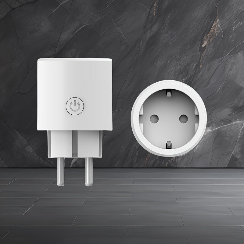 4pcs Enchufes inteligentes WiFi con monitorización de energía, control por voz, temporizador, 16A, 3840W, enchufe europeo