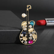 Hollowed-Out Alloy Brooch with Imitation Cat's Eye Stones Irregular Shape for Coats