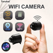 Teruhal Wireless Security Camera 480P HD video, avtomatik fokus va harakatni aniqlash xususiyatlariga ega. U mobil ilova orqali masofadan ko'rish imkonini beradi va USB orqali quvvatlanadi. Uy kuzatuvi uchun ideal.