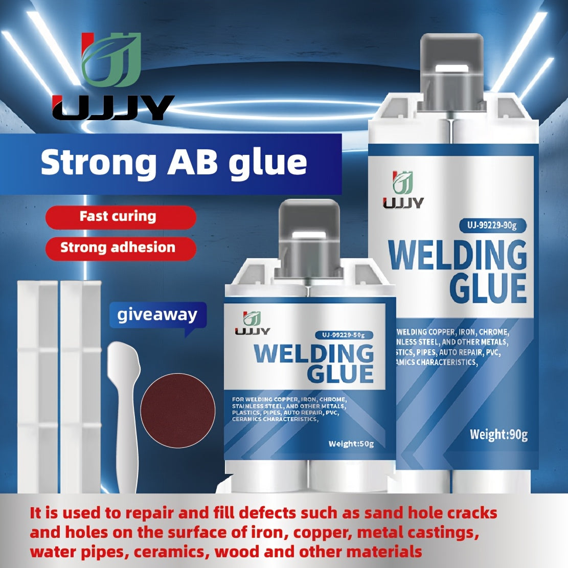 Heavy Duty AB Glue Waterproof High-Temperature Resistant Strong Adhesion