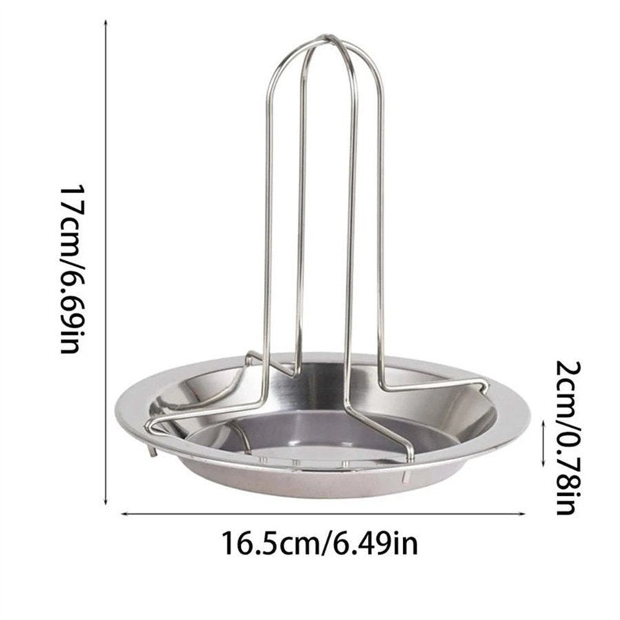 Stainless Steel Roasting Rack with Detachable Tray for Grilling and Baking 17.5cm