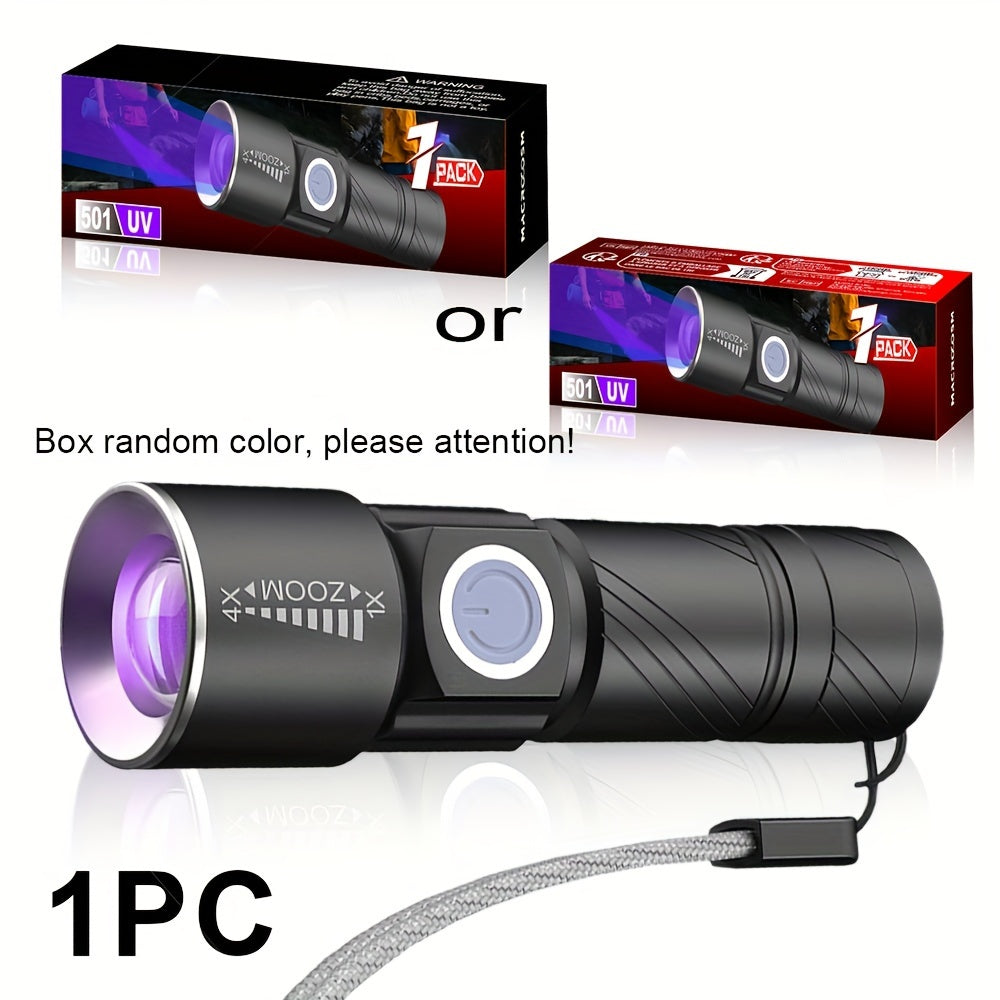 Rechargeable UV Flashlight for Pet Urine Stains Resin Curing Scorpion Hunting 395nm
