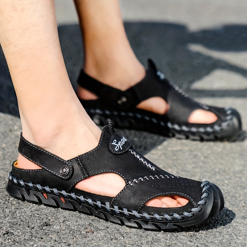Hand-Stitched Durable Summer Sandals with Rubber Soles for Casual Street Wear