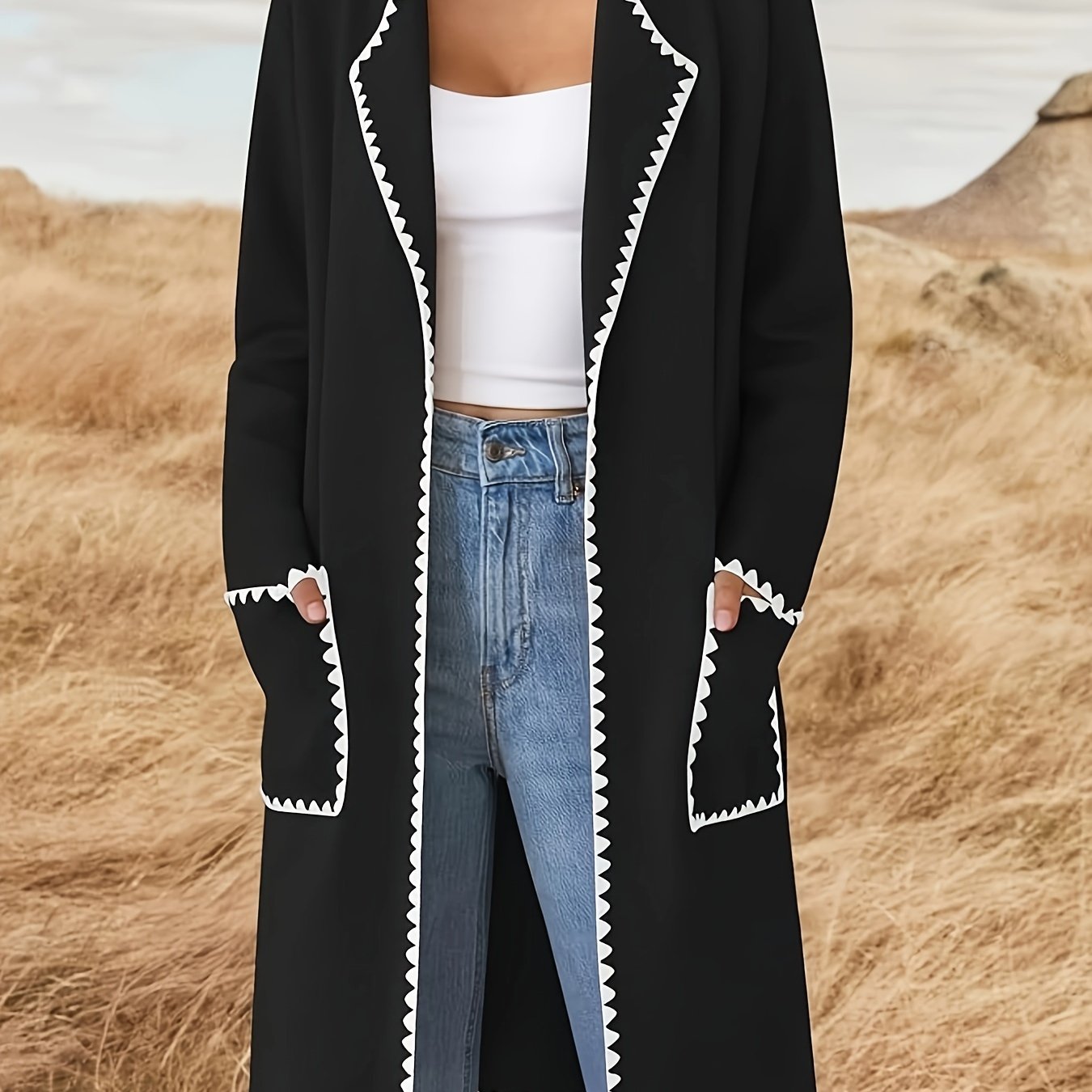 Women's Knit Cardigan Long Sleeve Open Front Solid Fall Winter Elegant