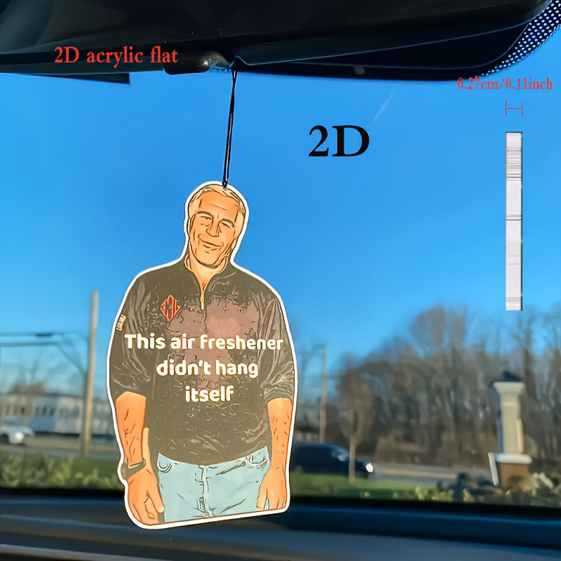 Umumiy foydalanish uchun akril avtomobil orqa ko‘zg‘u pendenti 2D tekis kulgili bezak