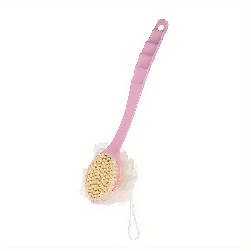 Long Handled Back Scrubber with Soft Bristles and Bath Ball for Bathing