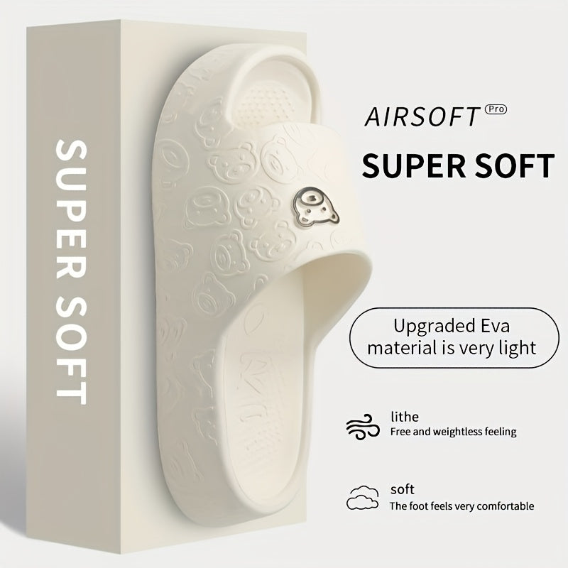 Erkaklar uchun barcha mavsumda kiyiladigan modali slaydlar, qulay, sirpanmaydigan EVA qalin taglikka ega, uyda, hammomda va suvga chidamli.