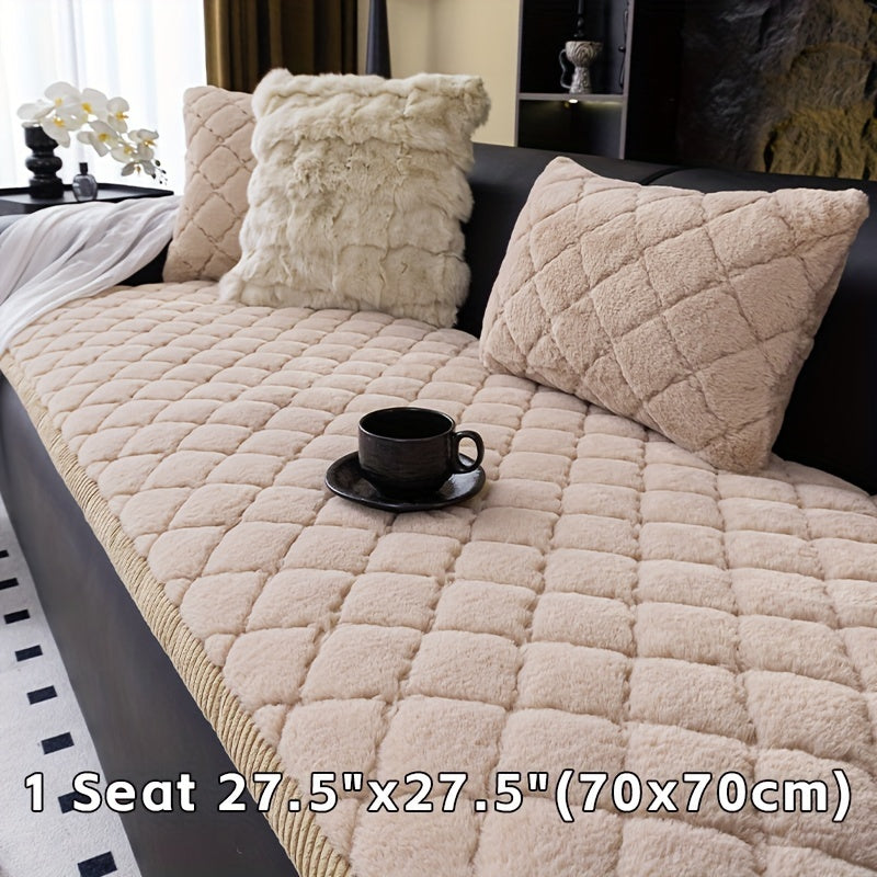 Zamonaviy to'qilgan divan qoplamasi, uy hayvonlari uchun qulay, mashinada yuviladigan, sirpanmaydigan, turli mebel o'lchamlari va uslublari uchun qalin polyester himoyasi, uy yoki ofis bezaklari uchun.