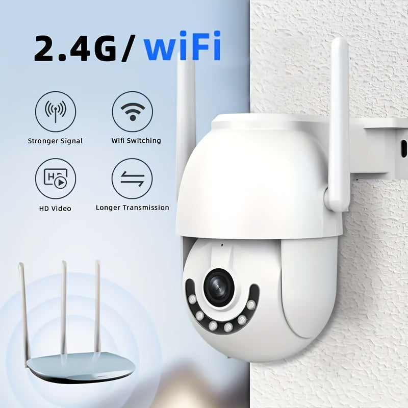 Outdoor Security Camera 1296P WiFi PTZ Night Vision Motion Detection Two-Way Audio