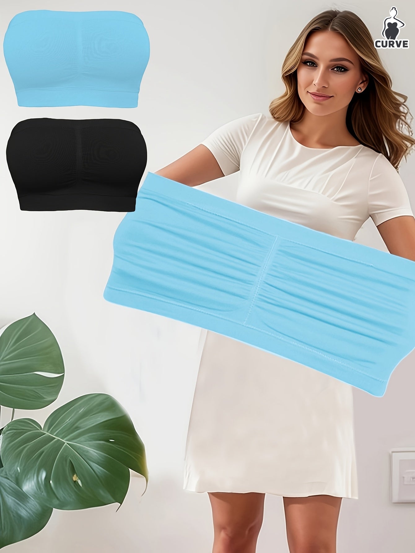 Women Seamless Wireless Sports Bra Light Purple Blue Strapless Yoga Breathable Pair