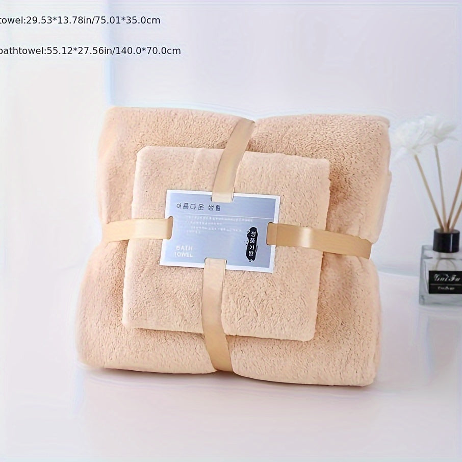 Absorbent Cotton Bath Towels Set for Bath and Showering