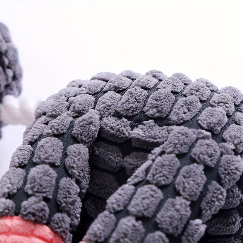 Corduroy Donkey-Shaped Dog Chew Toy with Squeaker for All Breeds