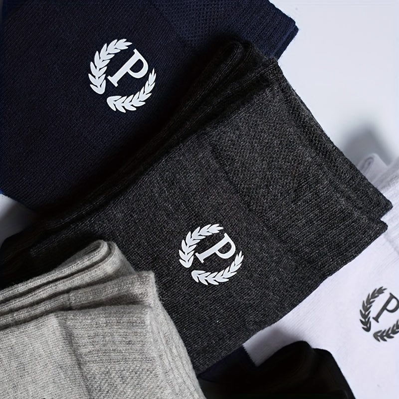 Мужские средне-голенищные носки, упаковка из 20 штук, однотонные цвета, дышащие, повседневные, спортивные, полиэстер, спандекс