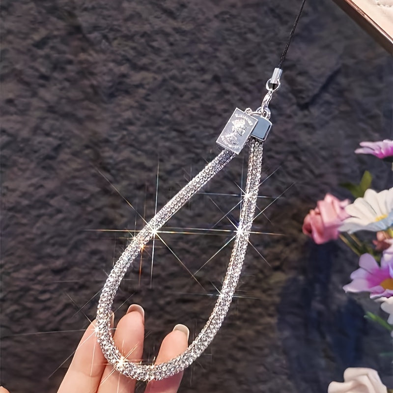 Women's Diamond Phone Lanyard Wrist Strap with Full Embellishments