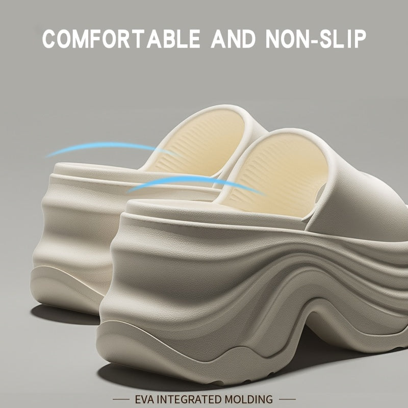 Ayollar yozgi qalin tagli chanoq shlyapalar EVA ichki va tashqi makon uchun plyaj bog' oddiy bir rang