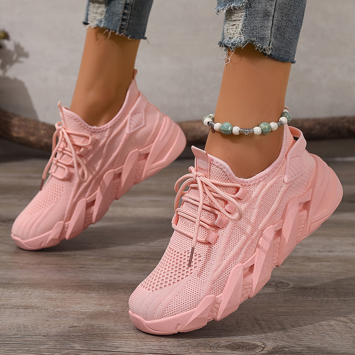 Women’s Breathable Mesh Casual Sneakers Lightweight Running Shoes White