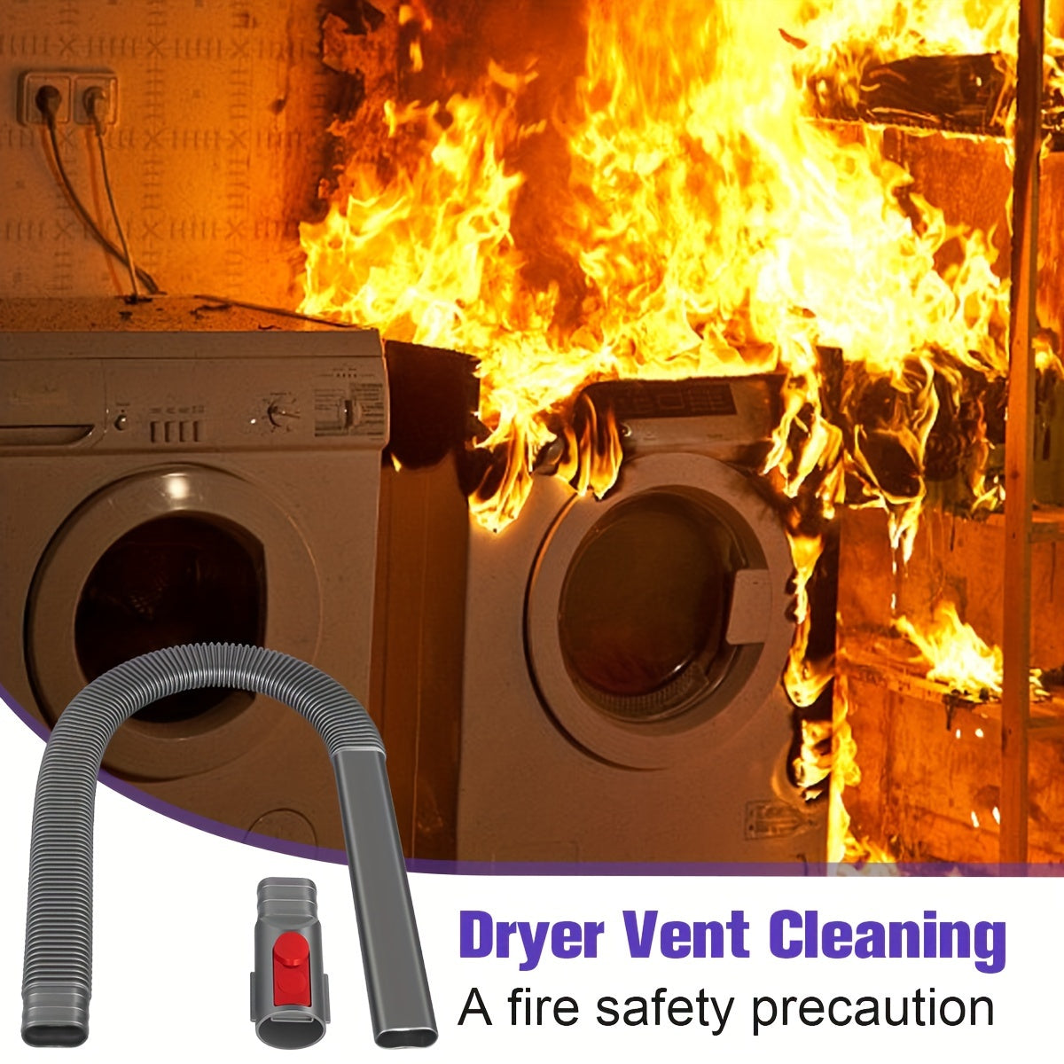 Griz quruq ventilyatsiya tozalash to'plami, Dyson V15 V12 V11 V10 V8 V7 vakuumlariga mos keladigan vakuum shlangi ulanishi, Lint olib tashlash ulanishini o'z ichiga oladi.