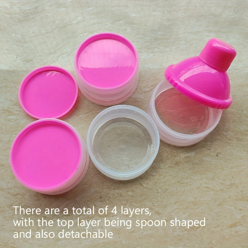 Portable Milk Powder Container with Divided Compartments for Travel and Home Use