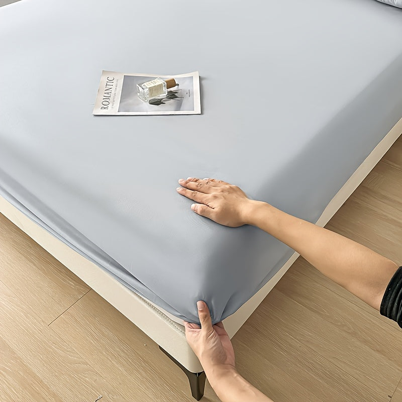 Solid Color Fitted Sheet for Simmons Mattresses Brushed Finish Anti-Slip Dustproof