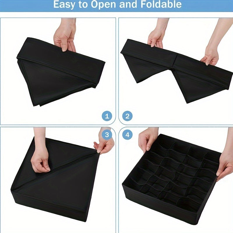 Breathable Fabric Lingerie Storage Box Folding Drawer Organizer for Bras Socks