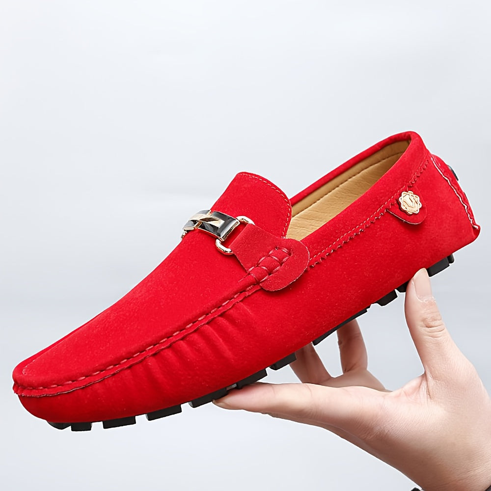 Men's Leather Slip-On Loafers Moccasins Flat Shoes Anti-skid Durable