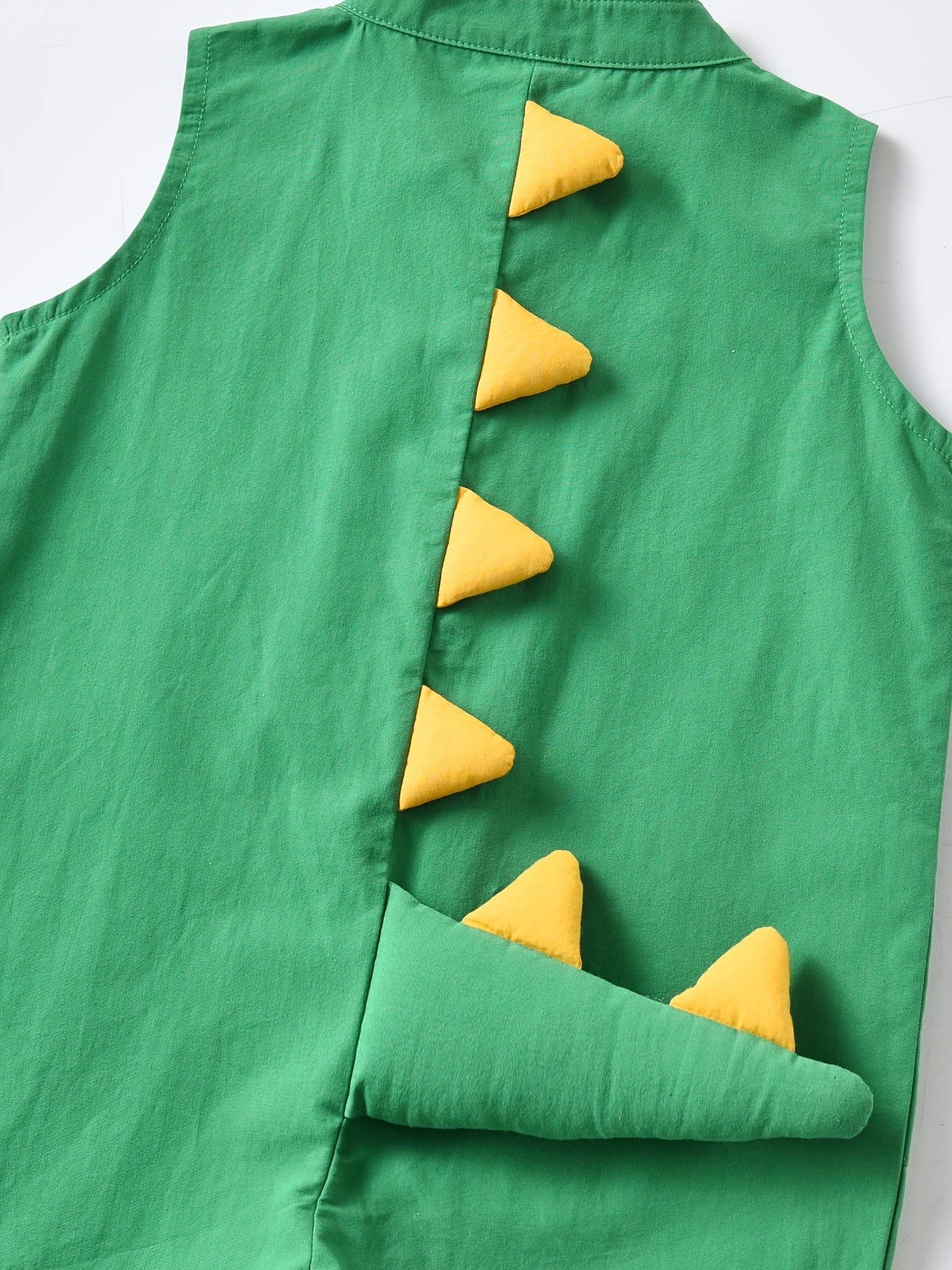 Infant Dinosaur Tail Bodysuit Sleeveless Romper for Baby Boys Toddler Summer Casual