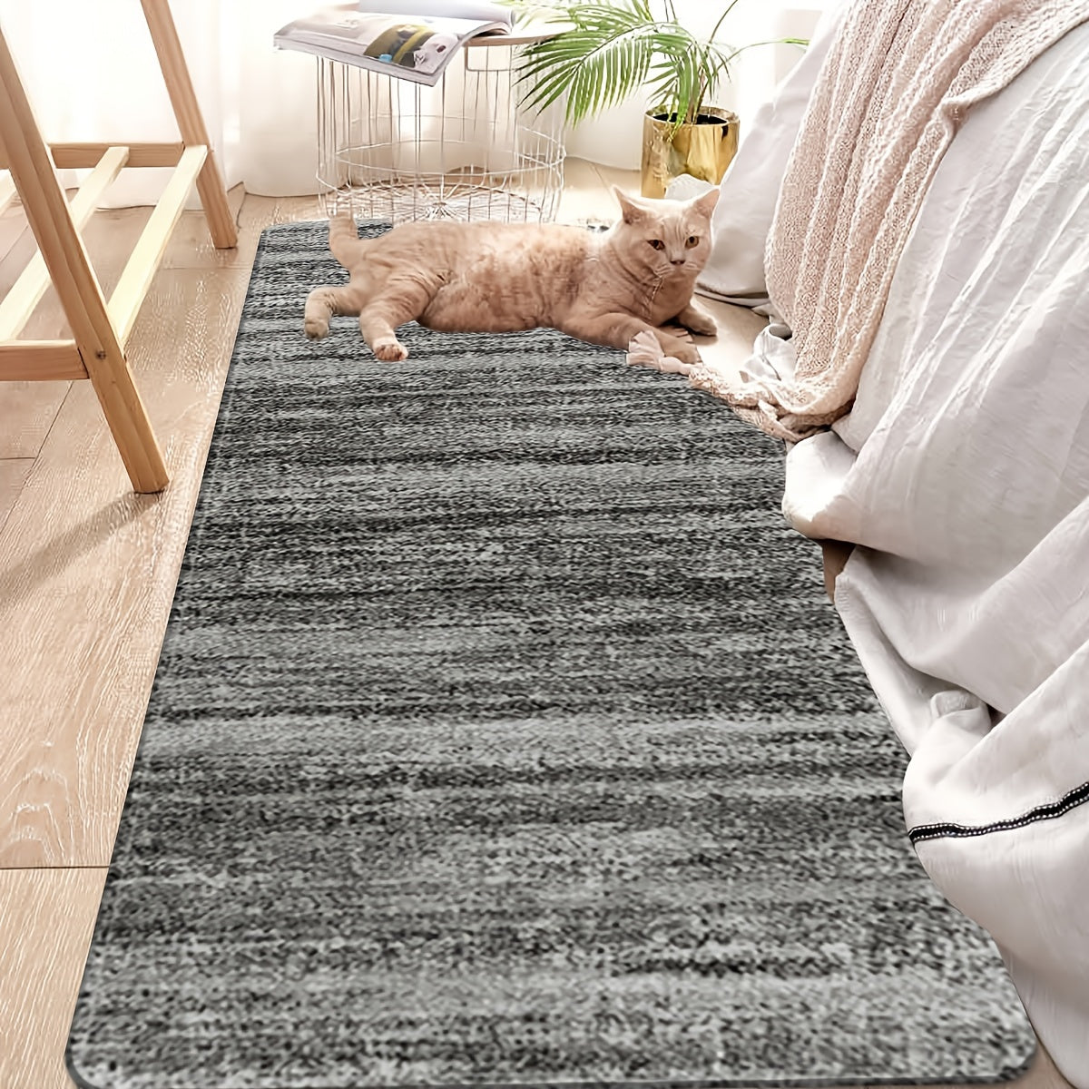 Boho Trellis Kitchen Rug Non-Slip Absorbent Waterproof Stain-Resistant Floor Mat