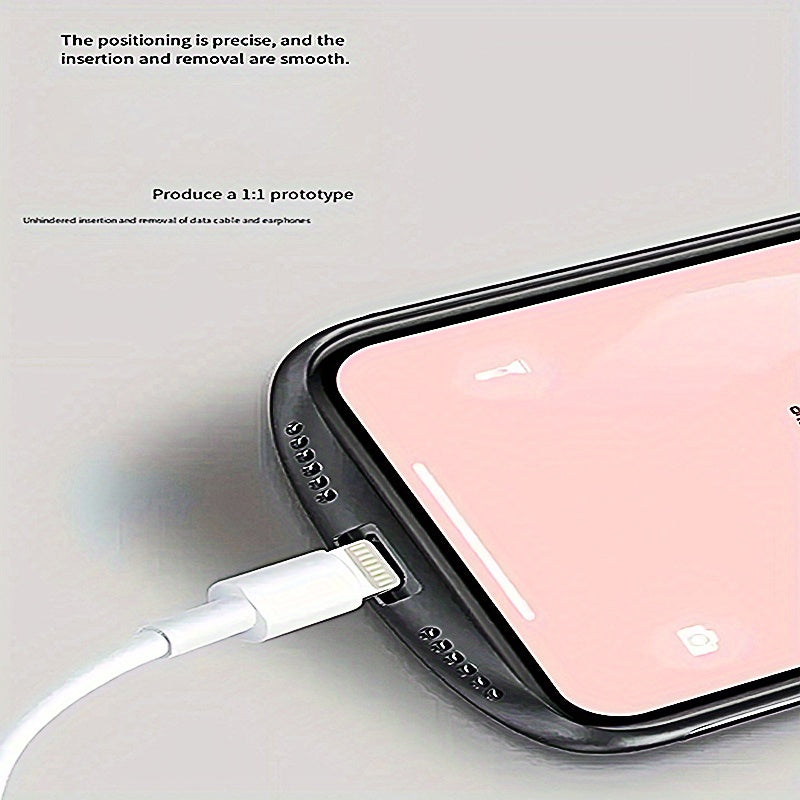 Oval Glass Phone Case for iPhone 11-16 Shockproof Anti-Fall Shield Tempered Glass