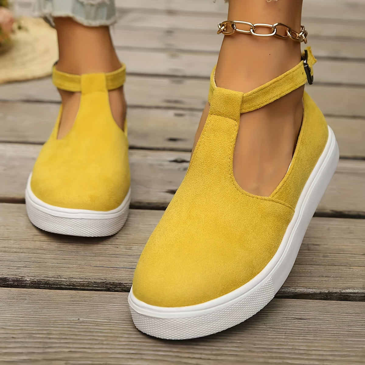 Women's Breathable Round Toe Loafers with Thick EVA Sole Casual Shoes