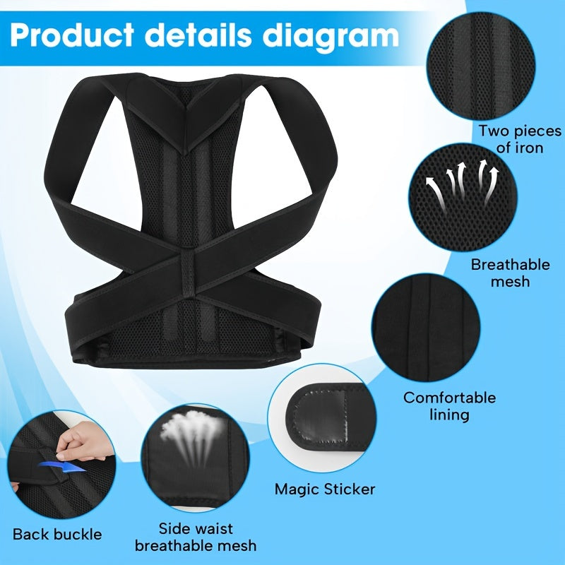 Neoprene Waist Support Brace for Men and Women Breathable Mesh Posture Corrector Sports Style