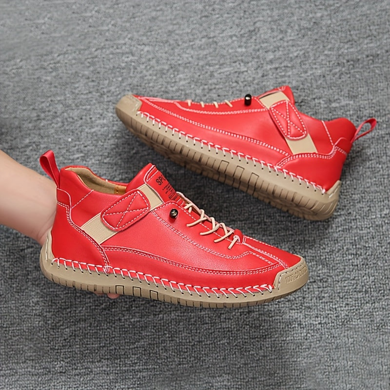 Women's Retro Casual Sneakers Non-Slip Rubber Sole All-Season Lace-Up Shoes