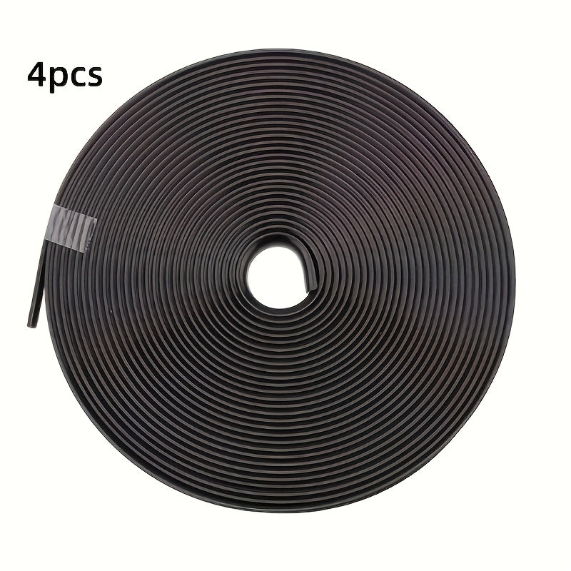 4pcs Universal Car Rim Protector Strips 195cm ABS Wheel Trim Anti-Collision Guards