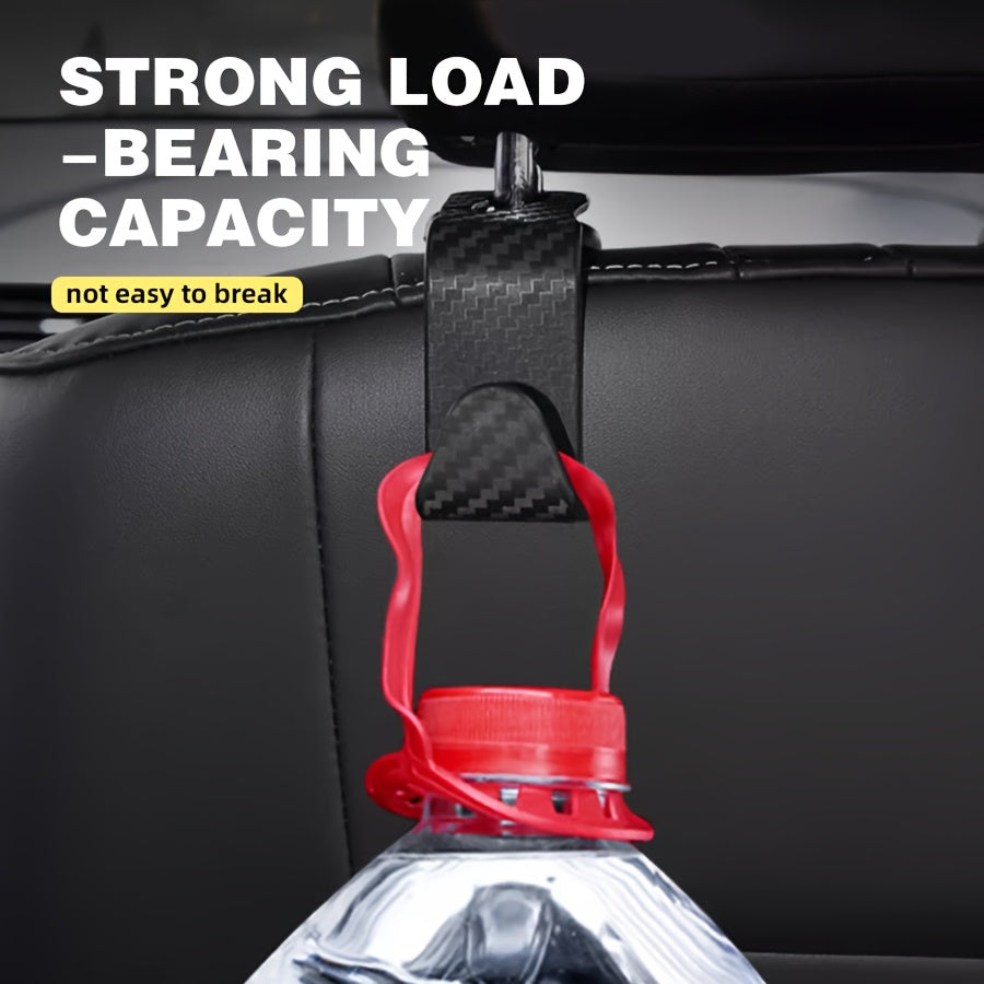 Набор крючков для автомобильных сидений 3,5 дюйма из углеродного волокна, прочный органайзер для сумок