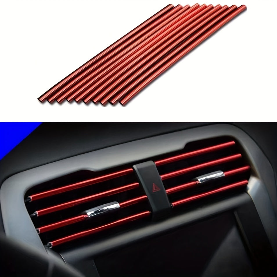 20pcs Car Air Conditioner Outlet Decorative Strips Bendable DIY Universal Car Interior Accessories