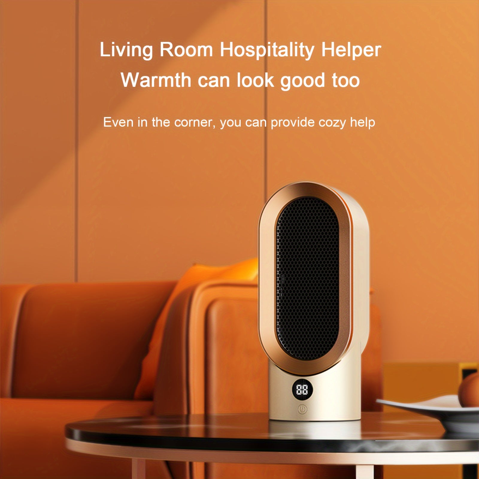 Electric Space Heater Ceramic PTC 800W Overheat Protection Low Noise