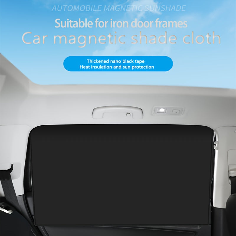 Universal Car Sunshade With Magnetic Suction UV Protection Foldable