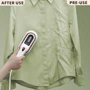 Black and White Handheld Garment Steamer 1200W with Large Soleplate for Home Travel