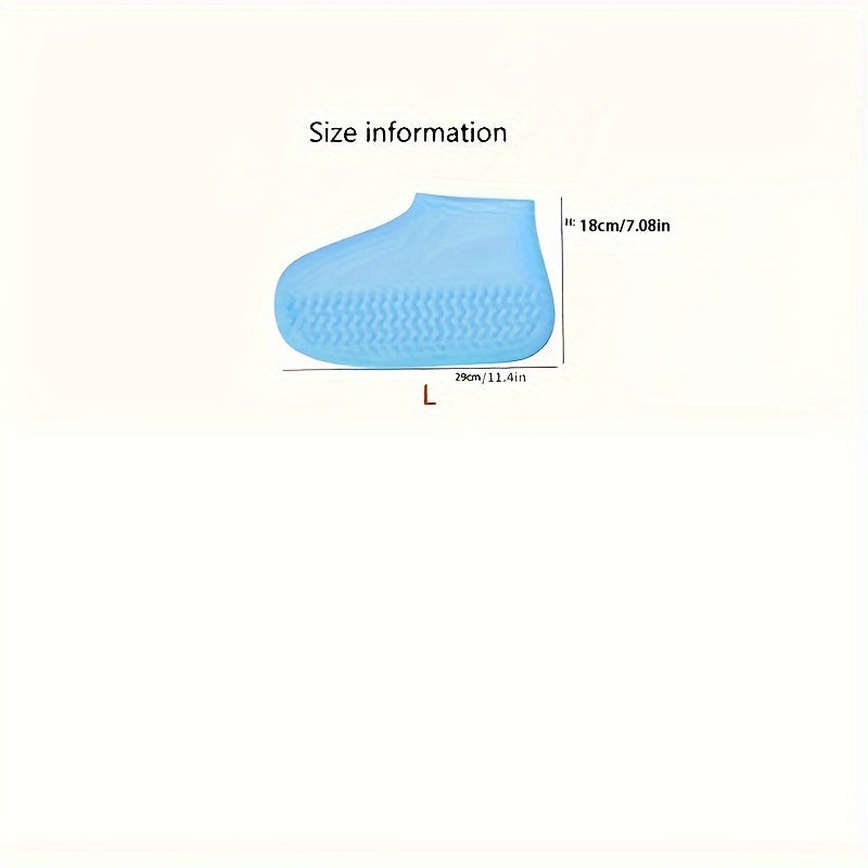 Reusable Waterproof Shoe Covers Pair Non-Slip Plastic Rain Protectors for Outdoor Shoes