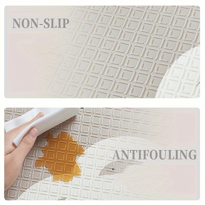 Foldable Waterproof Double-Sided Play Mat with Cartoon Design and Carrying Bag