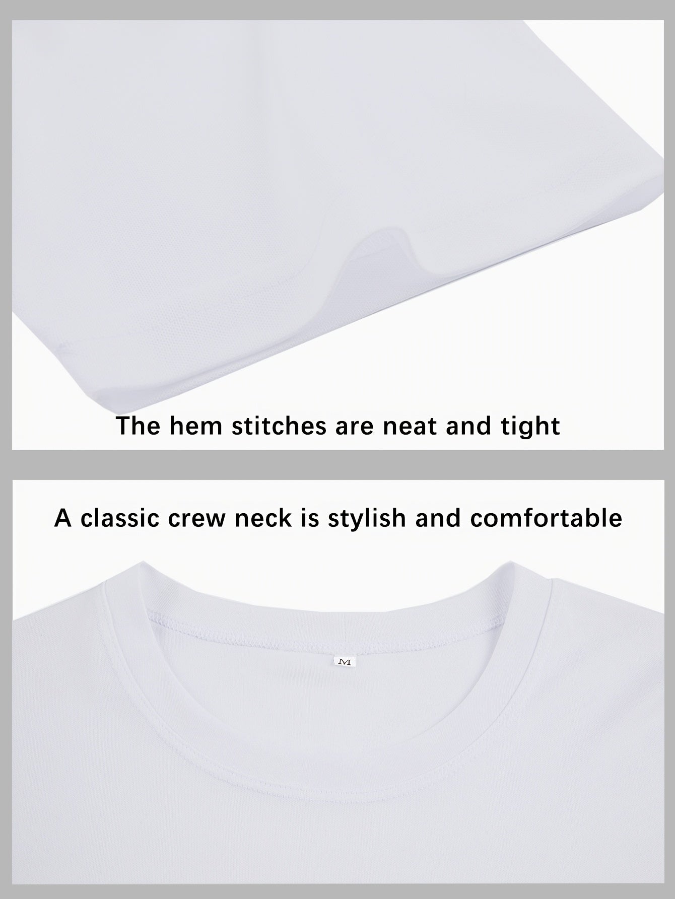 Erkaklar uchun bir rangli, yumshoq bo'yinli, qisqa yengli polyester futbolka, sport, gimnastika mashg'ulotlari va kundalik tasodifiy kiyim uchun mos. Tez quriydigan va ko'p maqsadli.