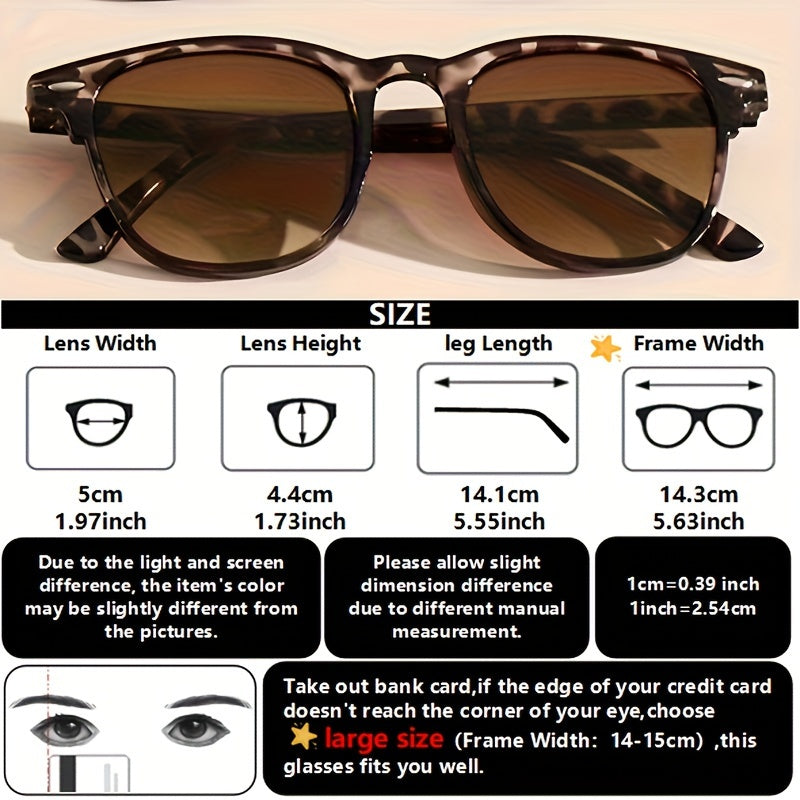 Женские очки 6-штук геометрические металлические оправы с антибликовыми линзами для повседневной носки