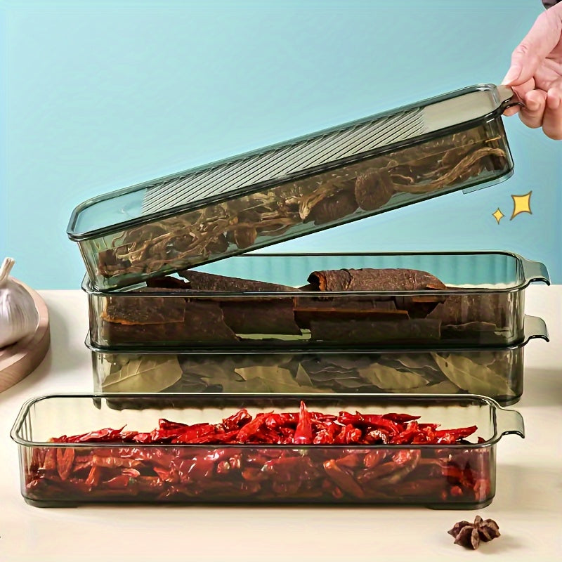 3pcs Clear Reusable Pet Plastic Storage Bins for Refrigerator Organizer