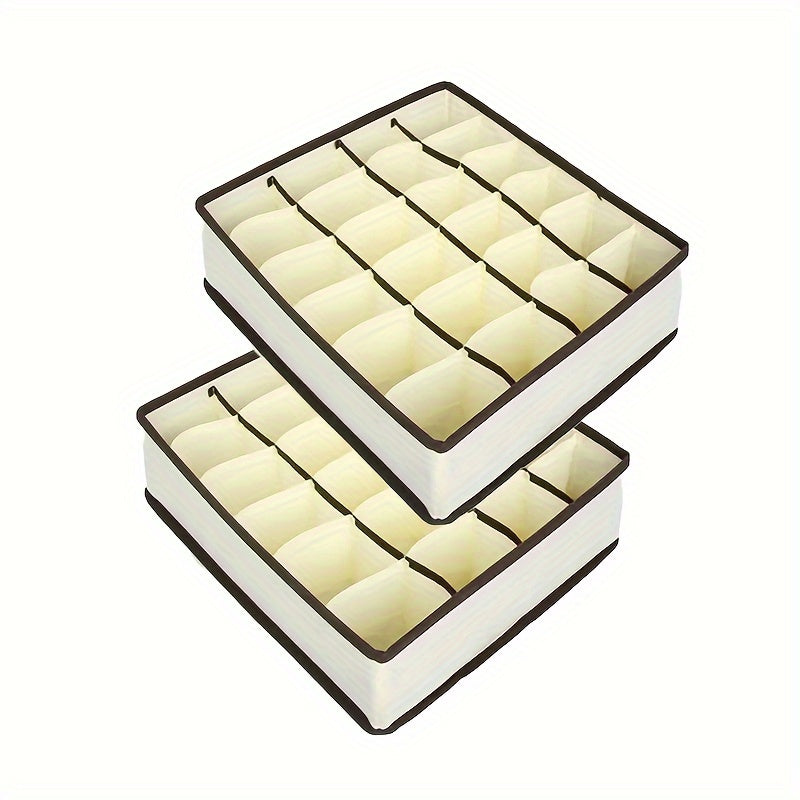 Set of 4 Foldable Non-Woven Storage Boxes for Closet Organization and Holiday Supplies