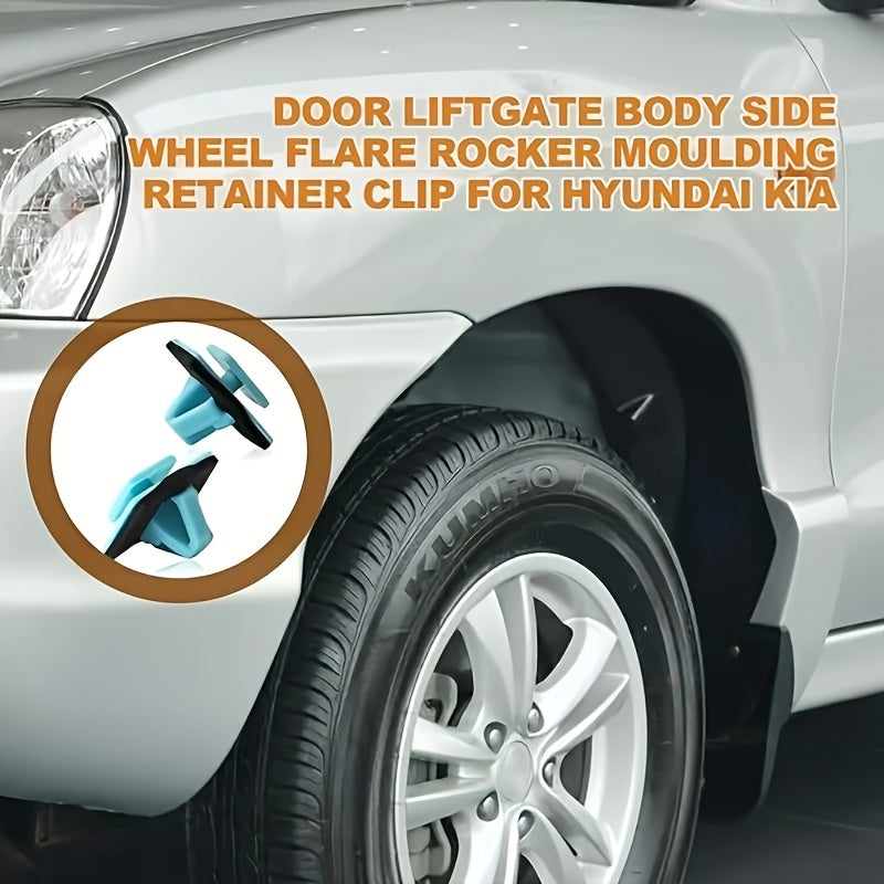 50 Pcs Plastic Car Bumper Rivet Clips Push Fastener Retainer Set