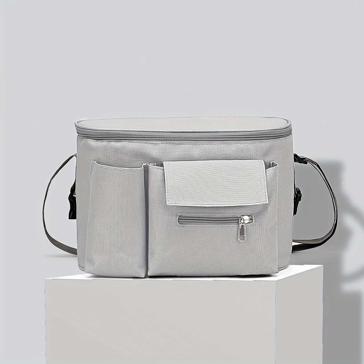 Organizador de cochecito espacioso con correa de hombro, bolsa de almacenamiento portátil para mamás ocupadas