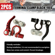 2-Pack Aluminum Alloy Car Battery Terminal Connectors Positive Negative Cable Ends