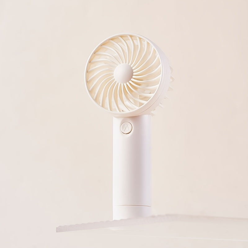 Rechargeable Handheld Fan with 3-Speed Quiet Operation Lightweight for Bedroom Office Outdoor